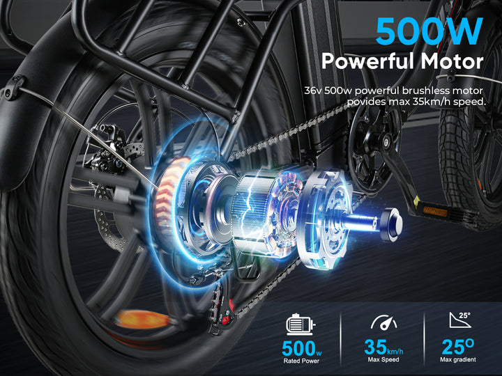 CY20 PRO Solid Wheel Portable Commuter Powerful Peak 800W Electric Bik – SAMEBIKE US