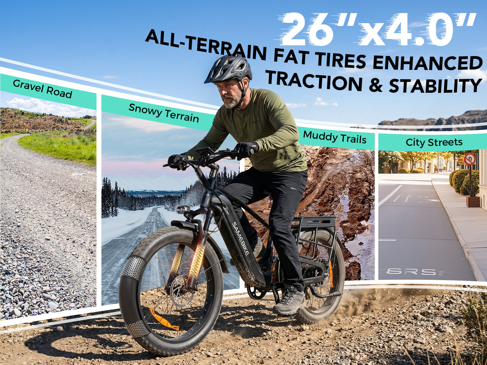 STORM Large Battery Fat Tire Powerful Peak 1800W Mountain Electric Bike