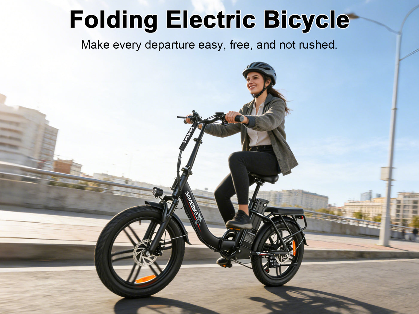 CY20 PRO Solid Wheel Portable Commuter Powerful Peak 800W Electric Bik – SAMEBIKE US