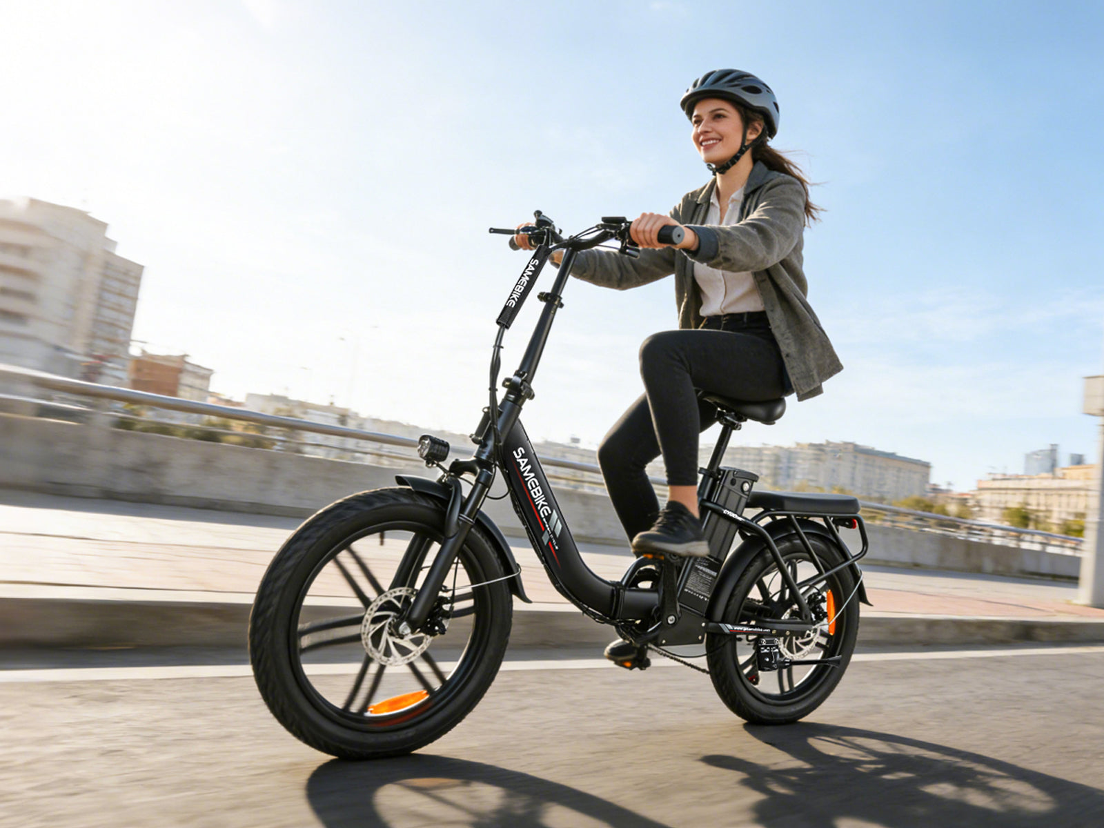 CY20 PRO Solid Wheel Portable Commuter Powerful Peak 800W Electric Bike
