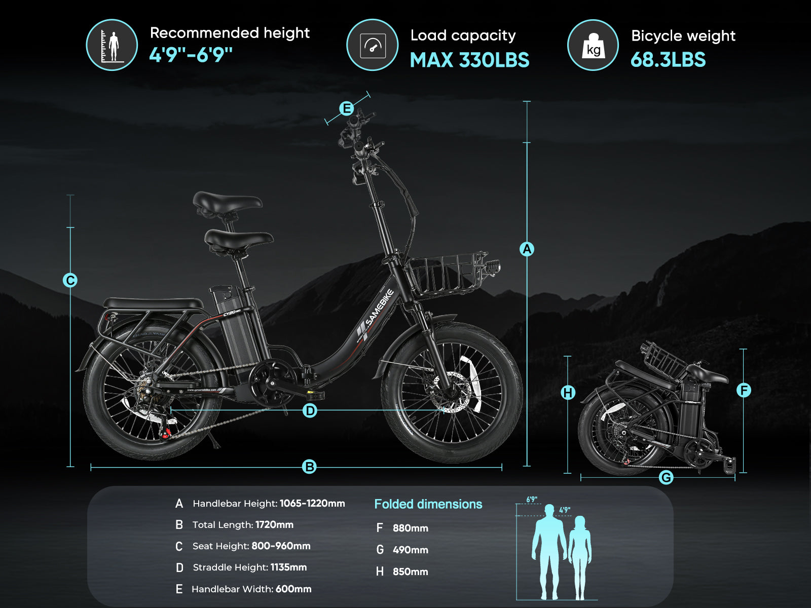 CY20 PRO Spoked Wheel Portable Commuter Powerful Peak 800W Electric Bike