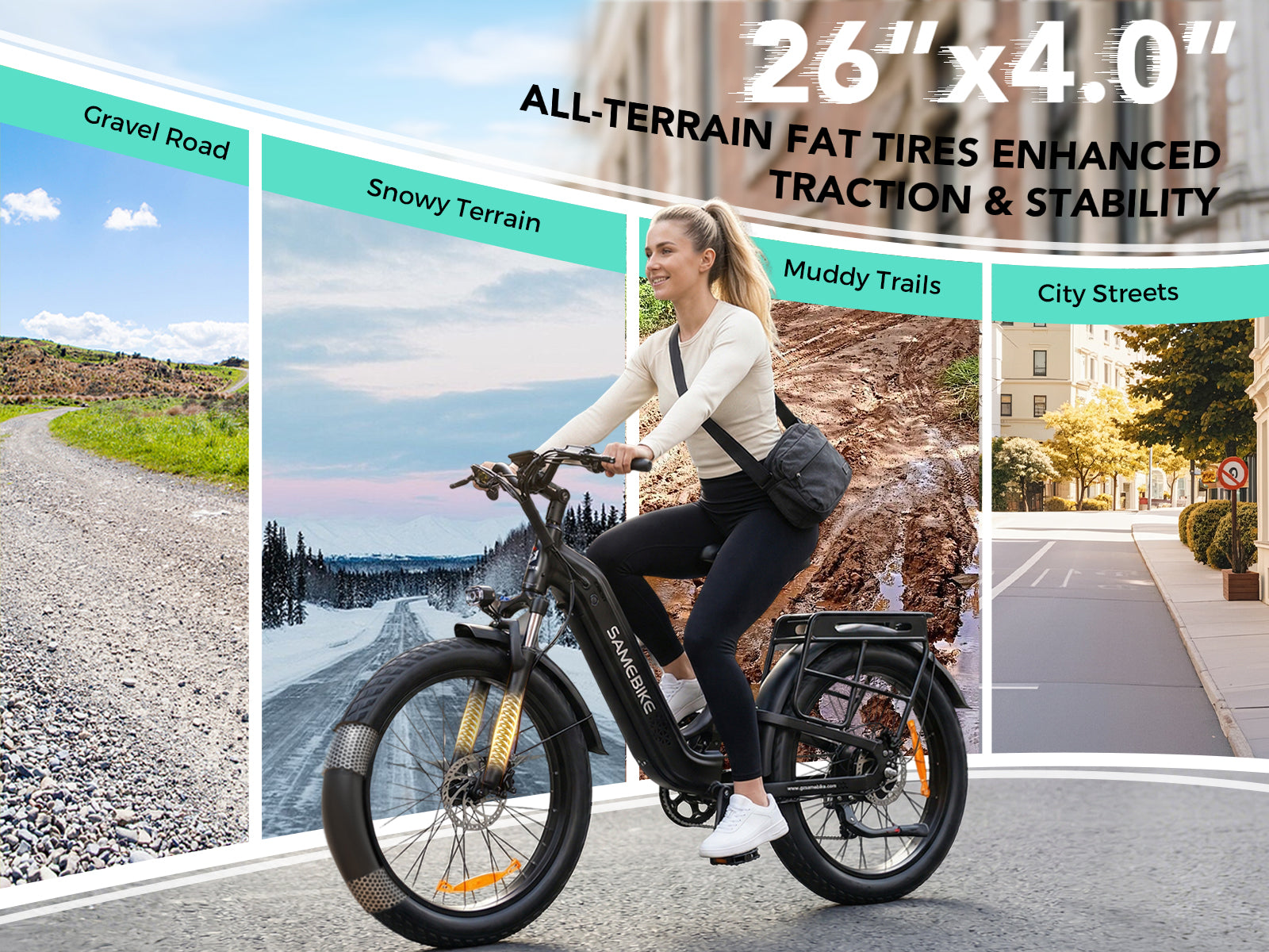 CREST Large Battery Fat Tire Powerful Peak 1800W Mountain Electric Bike