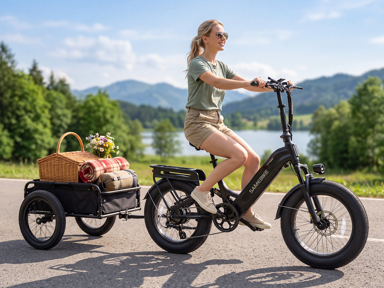 VOYAGER Large Battery Fat Tire Powerful Peak 1500W City Electric Bike