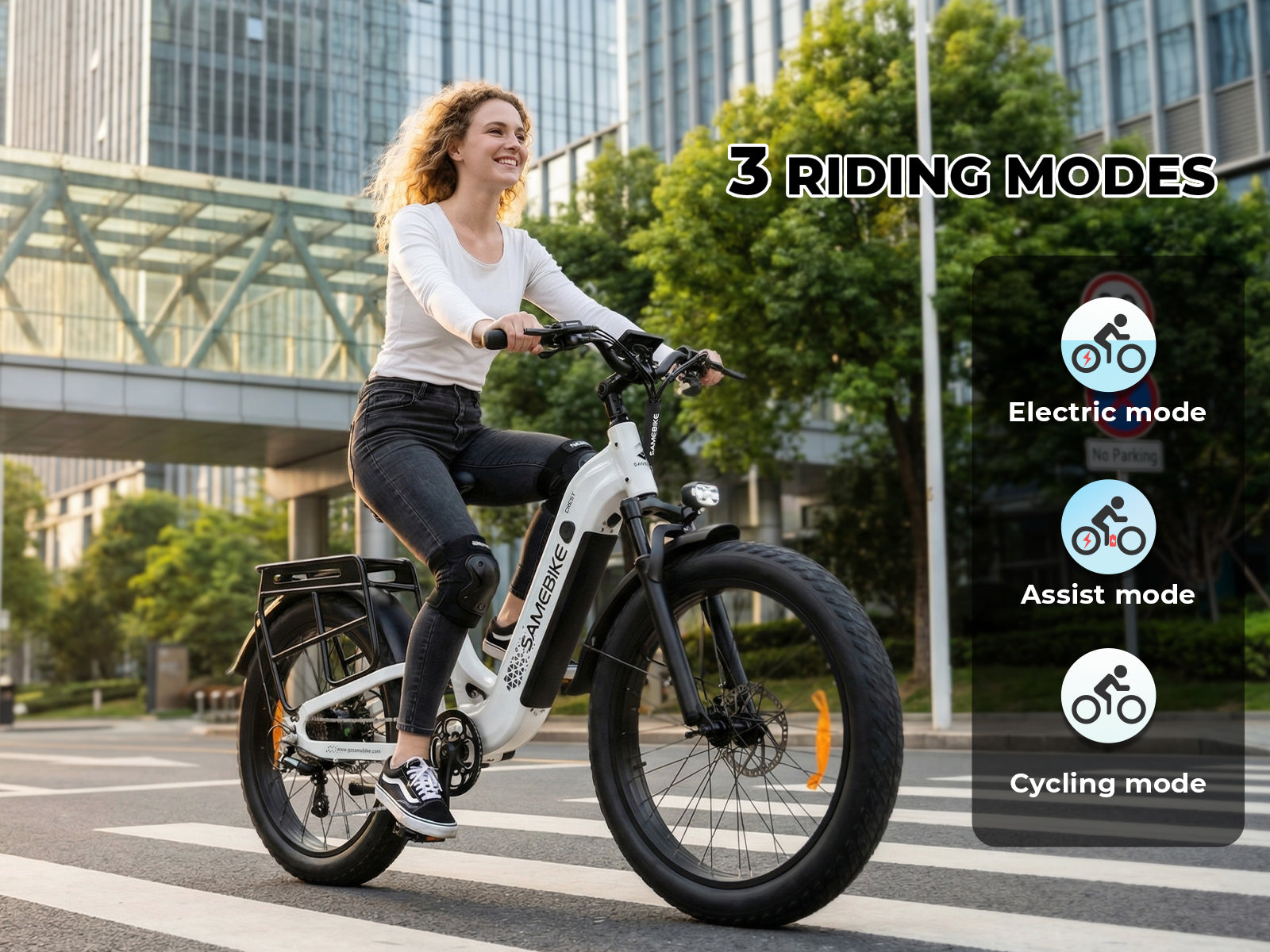 CREST Large Battery Fat Tire Powerful Peak 1800W Mountain Electric Bike