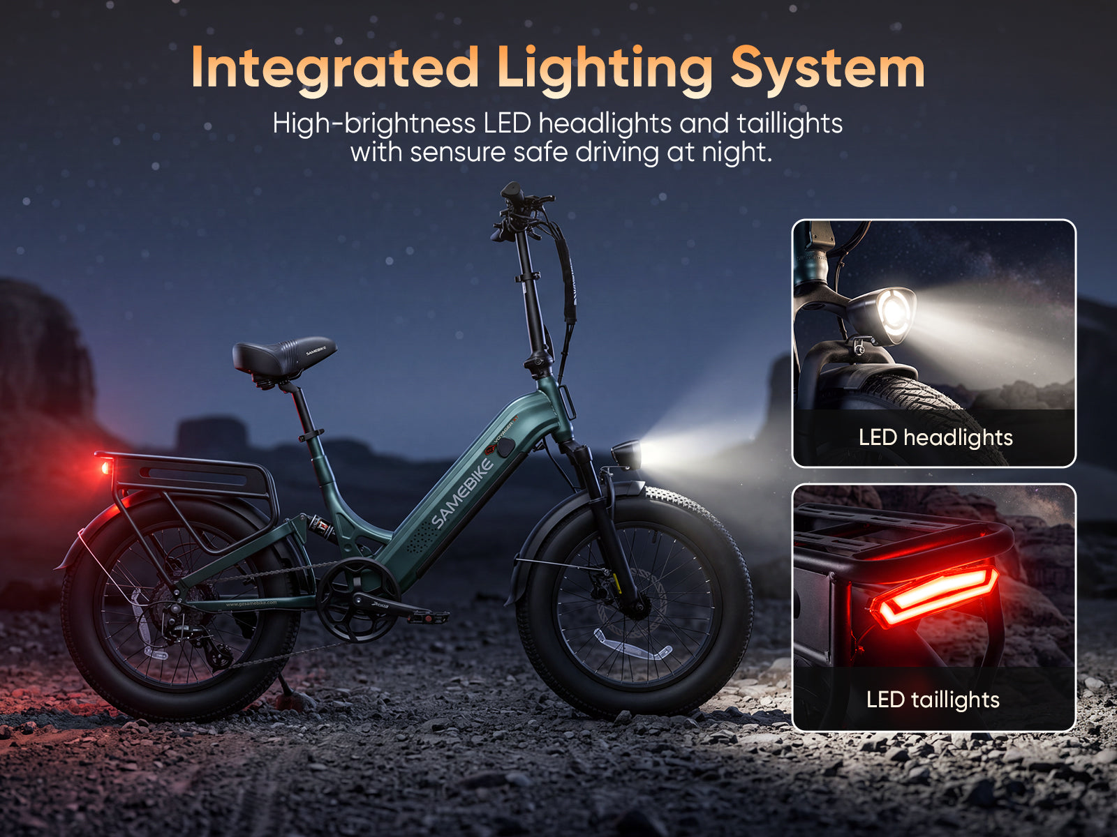 VOYAGER Large Battery Fat Tire Powerful Peak 1500W City Electric Bike