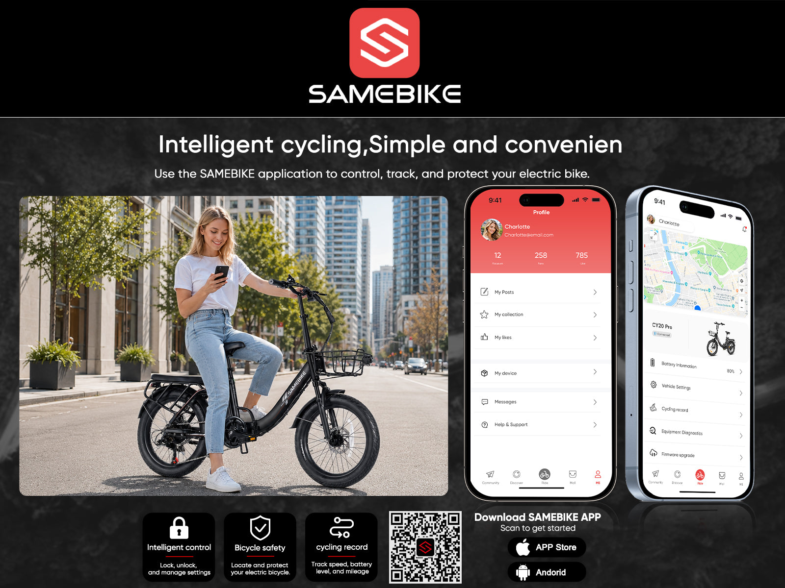 CY20 PRO Spoked Wheel Portable Commuter Powerful Peak 800W Electric Bike