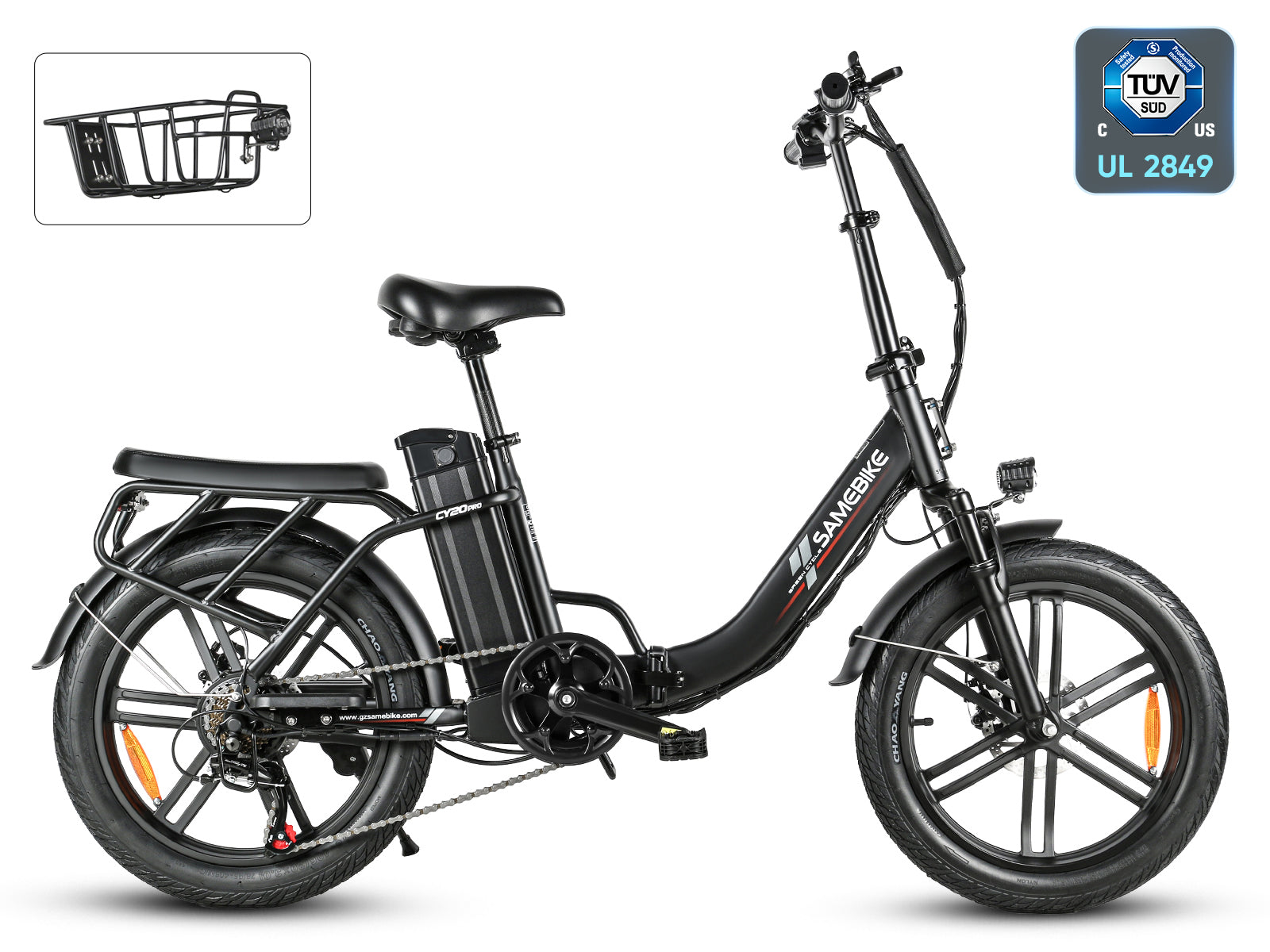 CY20 PRO Solid Wheel Portable Commuter Powerful Peak 800W Electric Bike